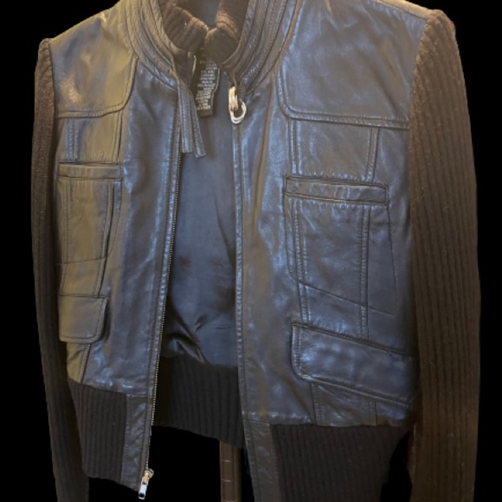 BCBG Maxazria leather jacket